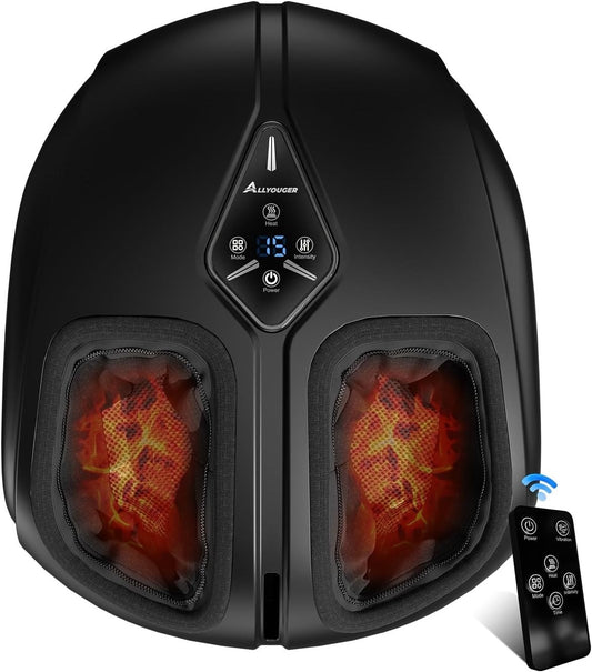 Shiatsu Foot Massager with Heat,Vibration,Air Compression and Deep Kneading