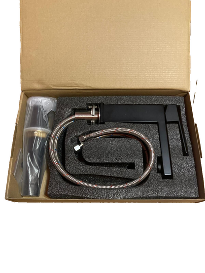 CREA Sink Faucet, Single Hole, Matte Black - Bathroom, Kitchen, Bar