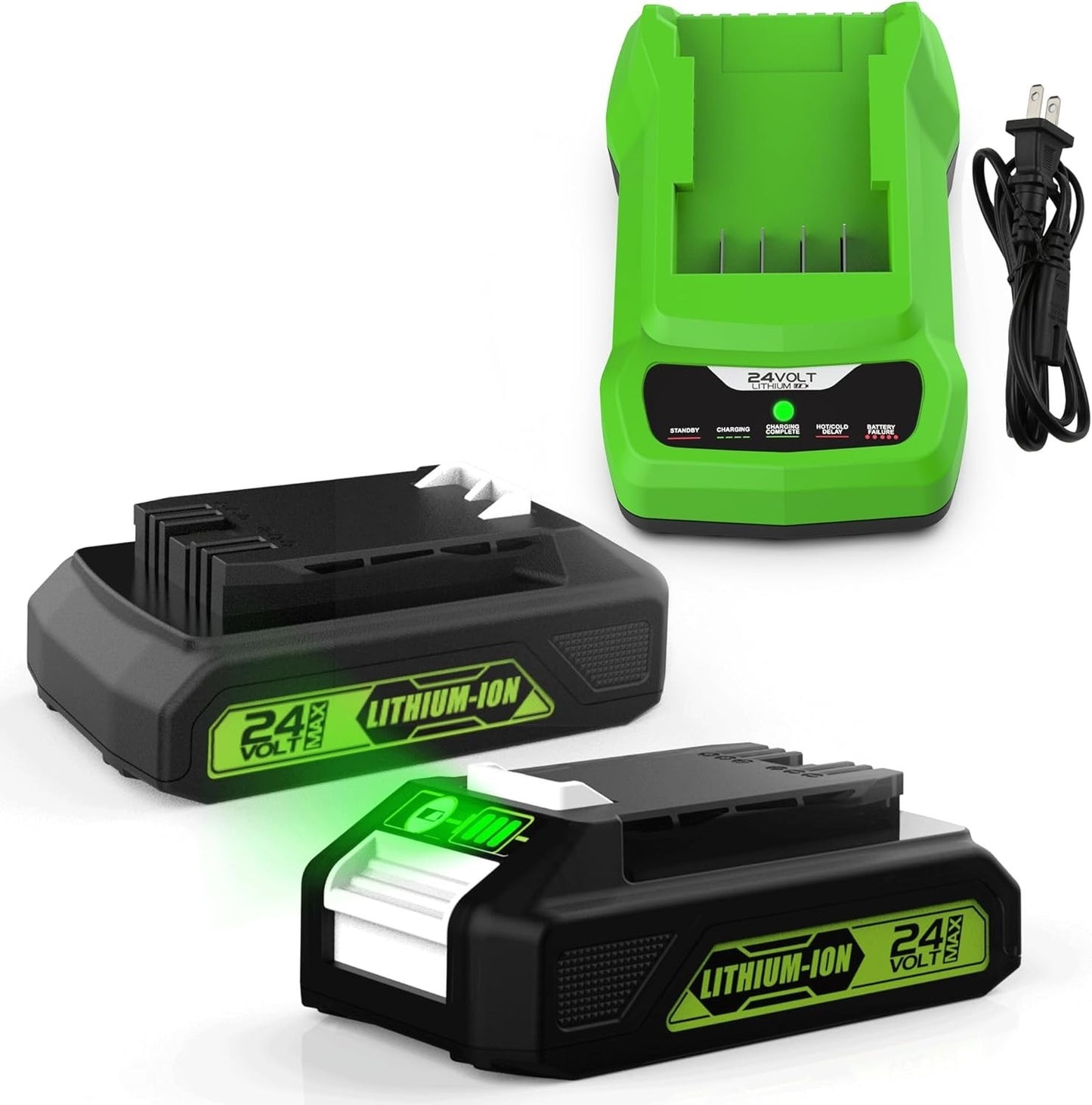 2Pack 24Volt Replacement Greenworks 24V Battery 3.5A, 29842 29852 29322