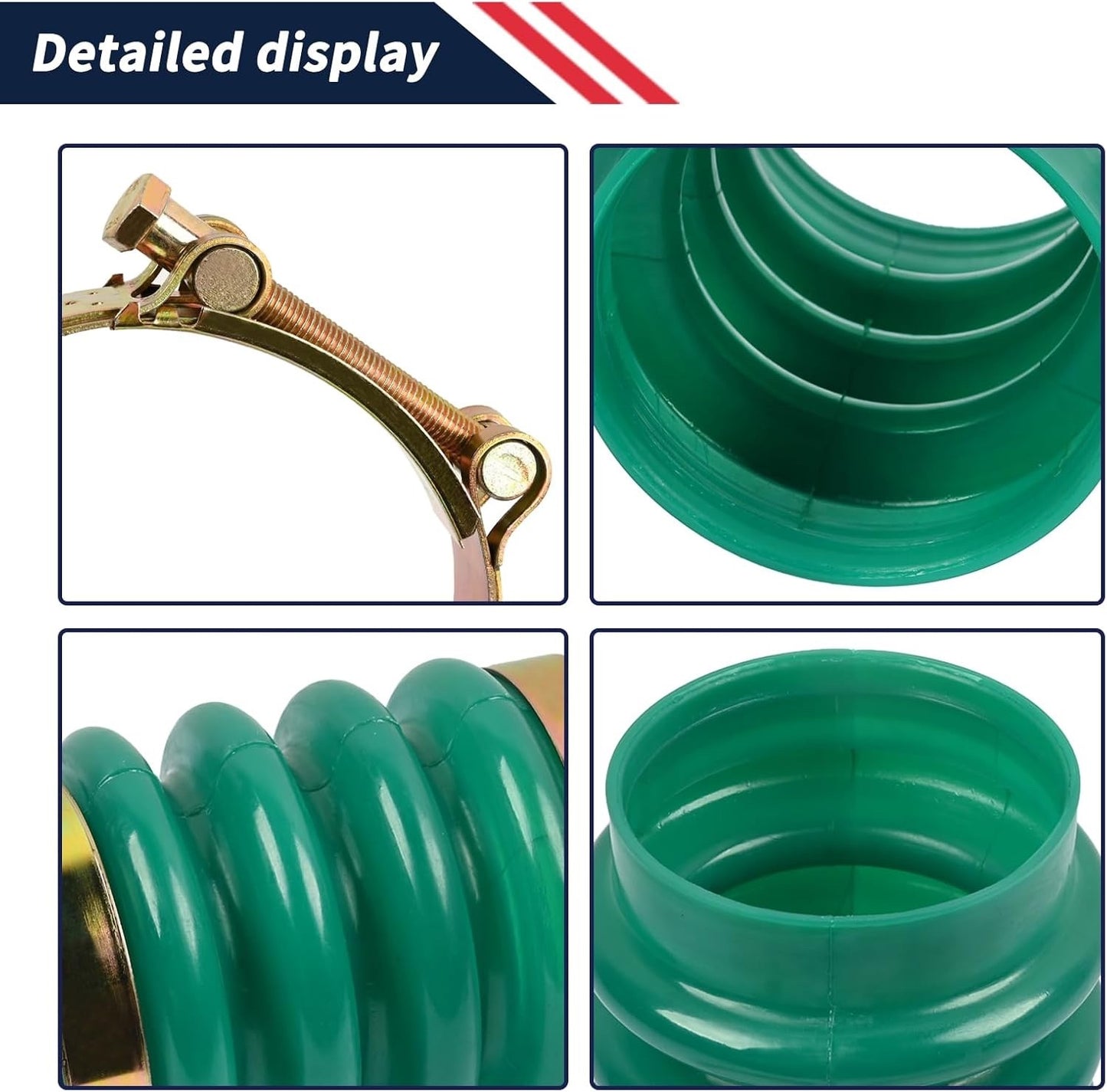 0177355 Bellows Boot with 2PCS Clamps for Jumping Jack Rammers 5000177355 010.