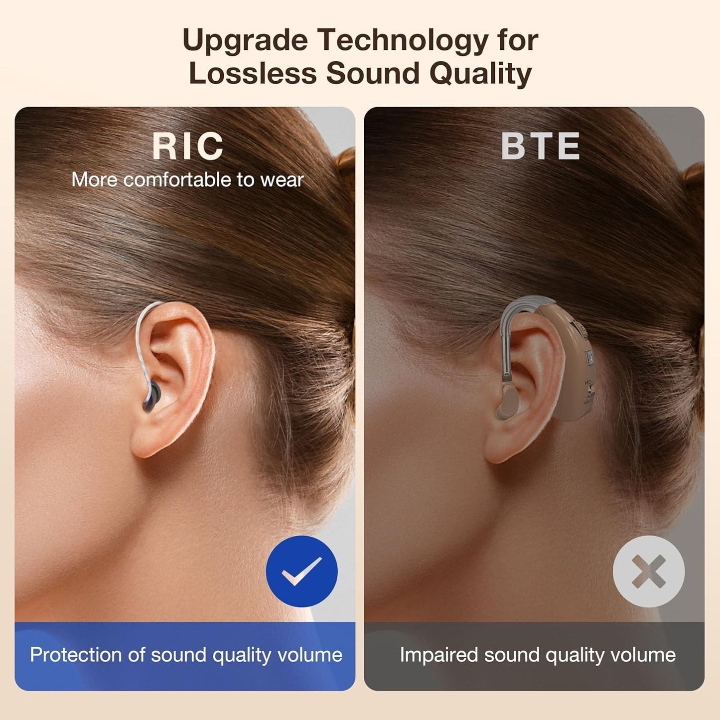 Hearing Aids for Seniors Rechargeable with Noise Cancelling, Hearing Amplifier