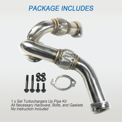 JDMSPEED New Turbocharger Y-Pipe Up Pipe Kit With Gasket Replacement For Ford 6