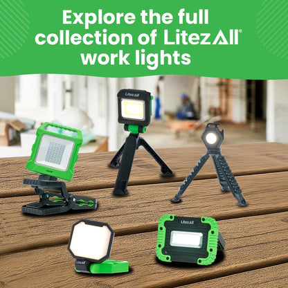 LitezAll 2000 Lumen Rechargeable Work Light with Stand – Tripod Light, Tower