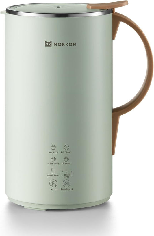 MOKKOM Automatic Nut Milk Maker, 20 oz Soy Milk Maker, Homemade Almond, Oat,
