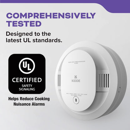 Kidde Smoke & Carbon Monoxide Detector, AA Battery Powered, LED.4 Pack