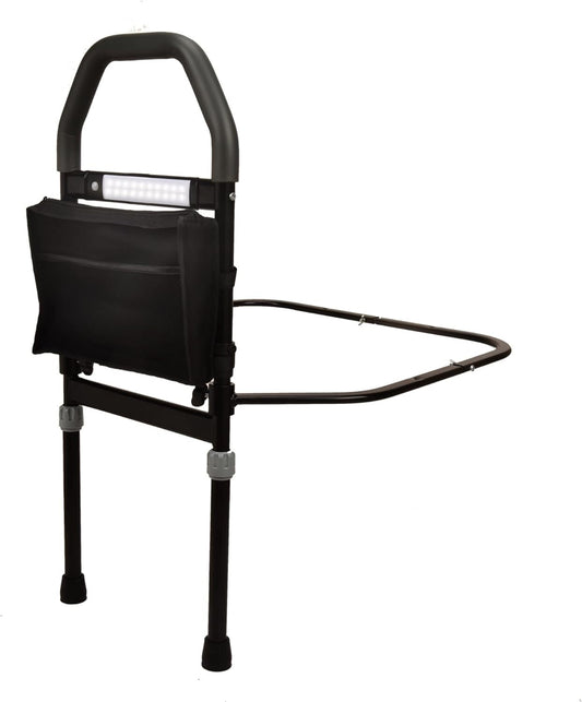 Bed Rail for Elderly, Safety Bed Rails with Motion Light & Storage Pocket, Bed R