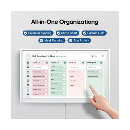 Digital Calendar 15.6 Inch Smart Electronic Family Planner with Chore Chart