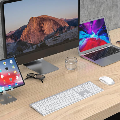 Bluetooth Keyboard Mouse for Mac, Ultra Slim Wireless Keyboard Mouse Combo