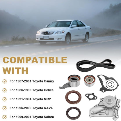 Partsflow Timing Belt Kit & Water Pump For 1986-1999 Toyota Celica for 1987-2001