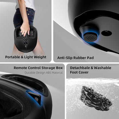 Shiatsu Foot Massager with Heat,Vibration,Air Compression and Deep Kneading
