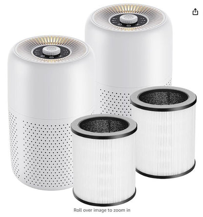 2 Pack  Air Purifiers for Bedroom,H13 HEPA Filters,Fragrance Sponge 24Db  P60