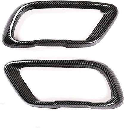 Stainless Steel 2pcs Car Tail Muffler Exhaust Pipe Output Cover Parts Trim Compa