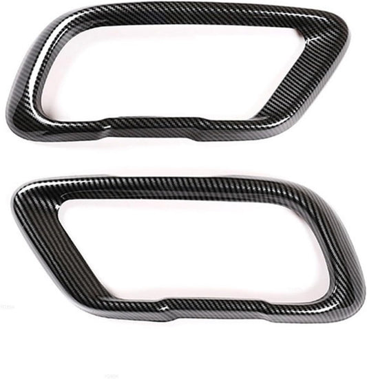 Stainless Steel 2pcs Car Tail Muffler Exhaust Pipe Output Cover Parts Trim Compa