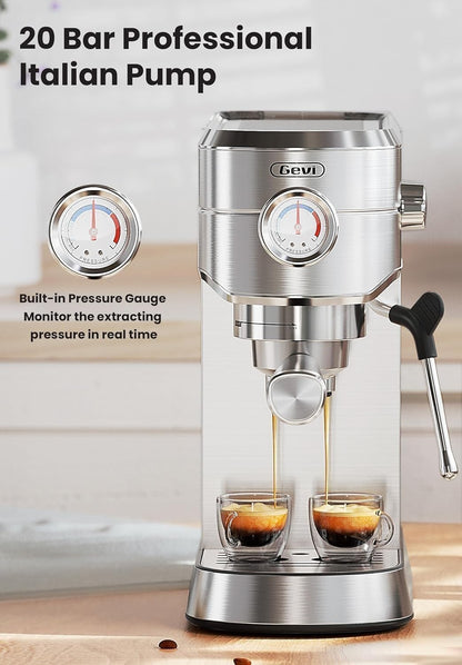 Gevi Espresso and Coffee Makers, Espresso Maker, Stainless Steel Commercial