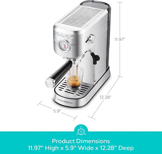 CASABREWS CM5418 Espresso Machine 20 Bar, Compact Espresso Maker with Steam Milk