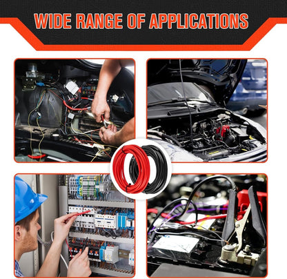 6 Gauge Wire 6 Awg Wires 20 FT Black + 20 FT Red, 6 Gauge Battery Cable 6awg Mar