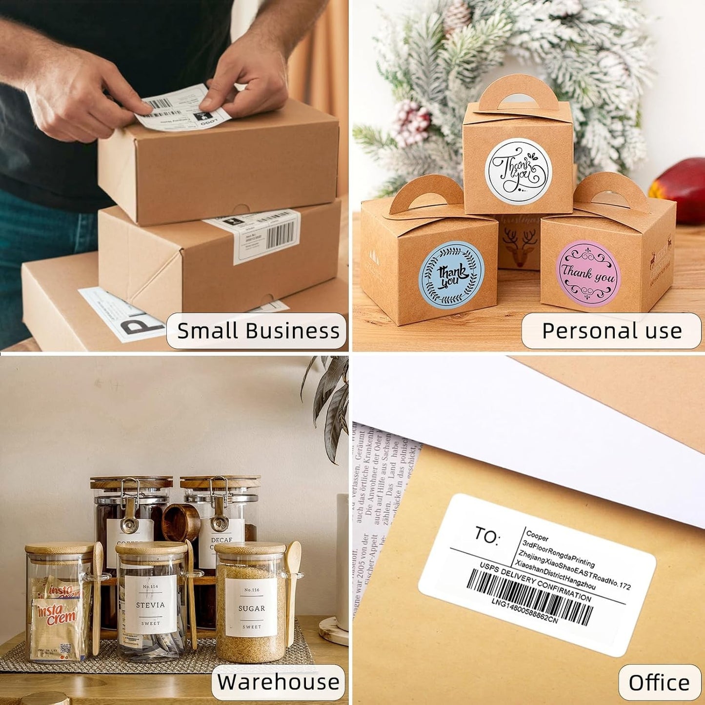 Bluetooth Thermal Label Printer, Wireless 4x6 Shipping Label Printers for Small