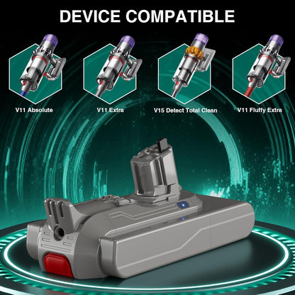 EGR 9000mAh V11/V15 Battery Replacement Compatible with Dyson