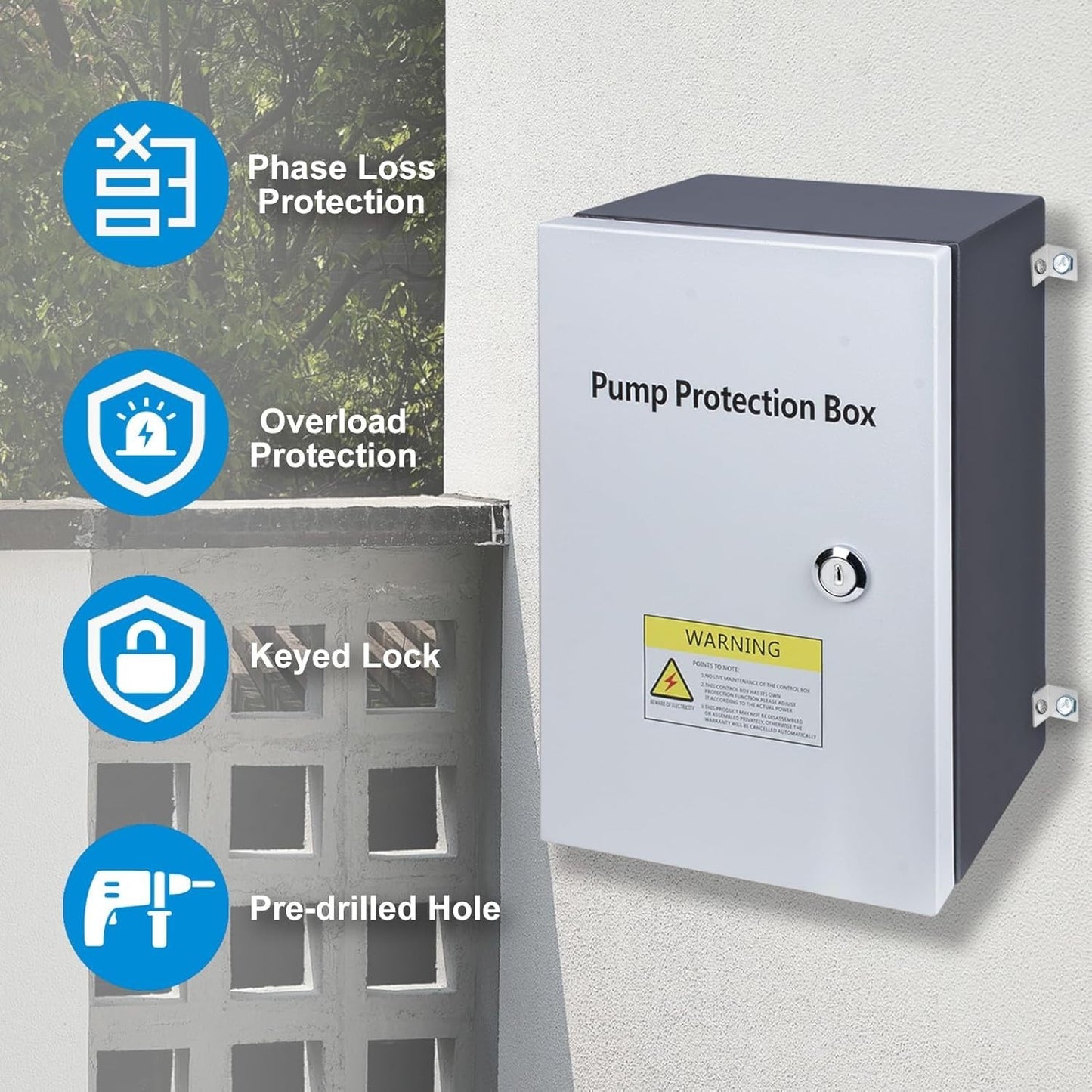 NEW Water Pump Protection Box 1.5 HP 230V Deep Well Submersible Pump Control Box