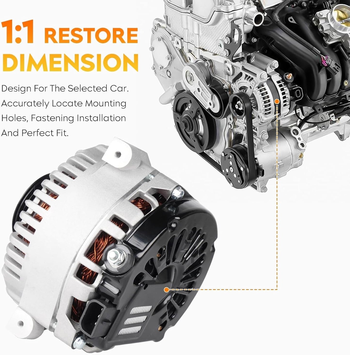 New Alternator for Mercruiser Model 350 Mag MPI, 4.3L EFI, 454 Mag Bravo