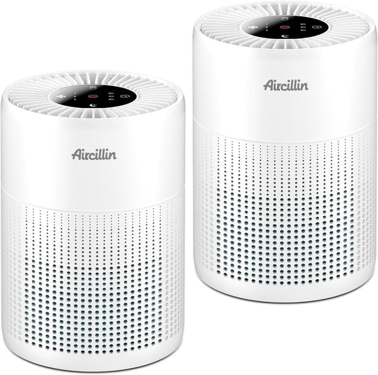 2 Pack Air Purifiers for Bedroom H13 True HEPA Air Filter Cleaner, Odor Eliminat
