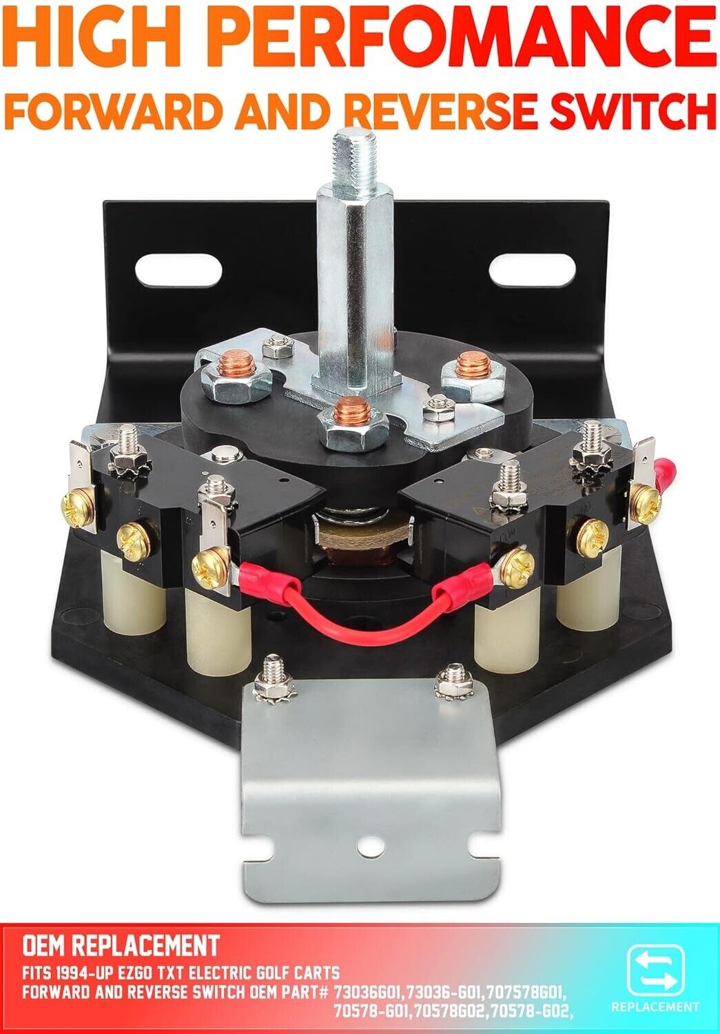 EZGO TXT Forward and Reverse Switch Assembly, Golf Cart Forward and Reverse Swit