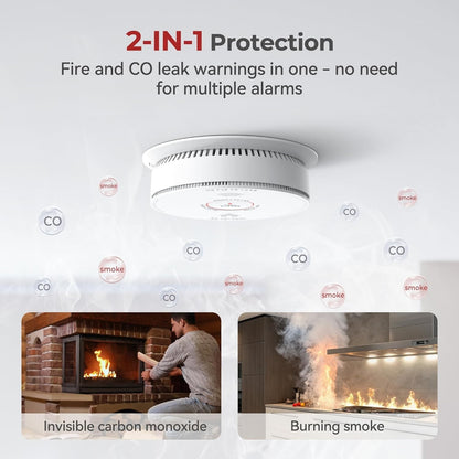 Siterlink Hardwired Smoke Detector Carbon Monoxide Detector Combo 4 pack