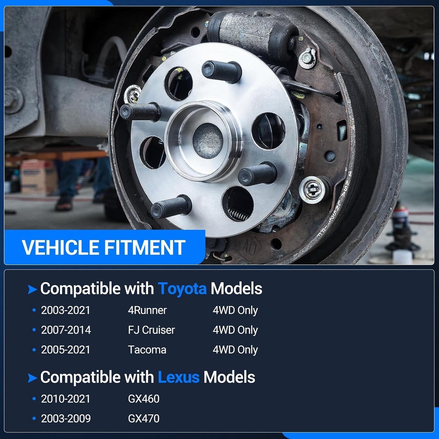 Autoround 515040 [4WD/4x4] Front Wheel Bearing and Hub Assembly