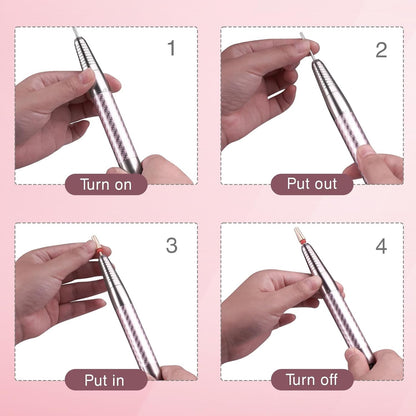 Professional Brushless Nail Drill, AZ GOGO 85W Cordless Electric Nail File 40000