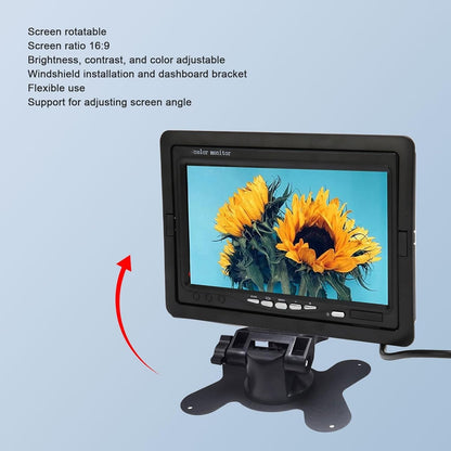 Car Monitor, Rearview Camera Monitor Support Screen Rotating Car Monitor Screen