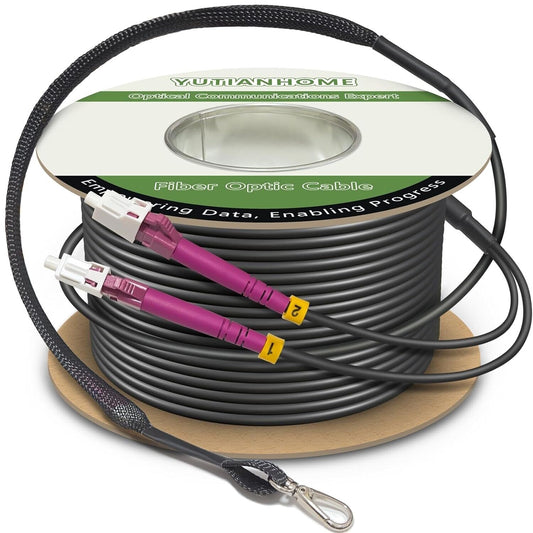330ft/100m 5.0mm Industrial TPU OM4 Fiber LC /PC -LC/PC Outdoor Armored Fiber