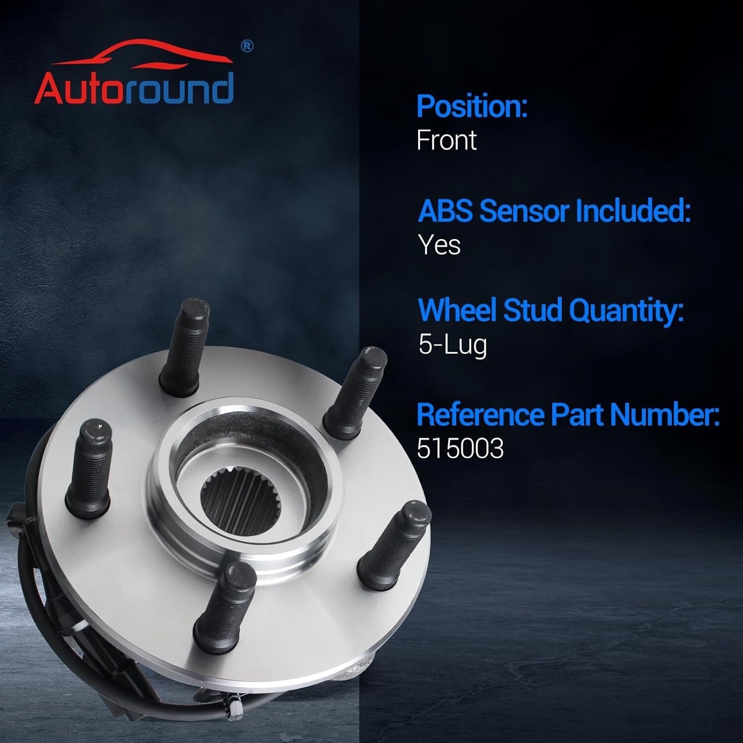 Autoround 515003 (4x4) Front Wheel Bearing and Hub Assembly Replacement