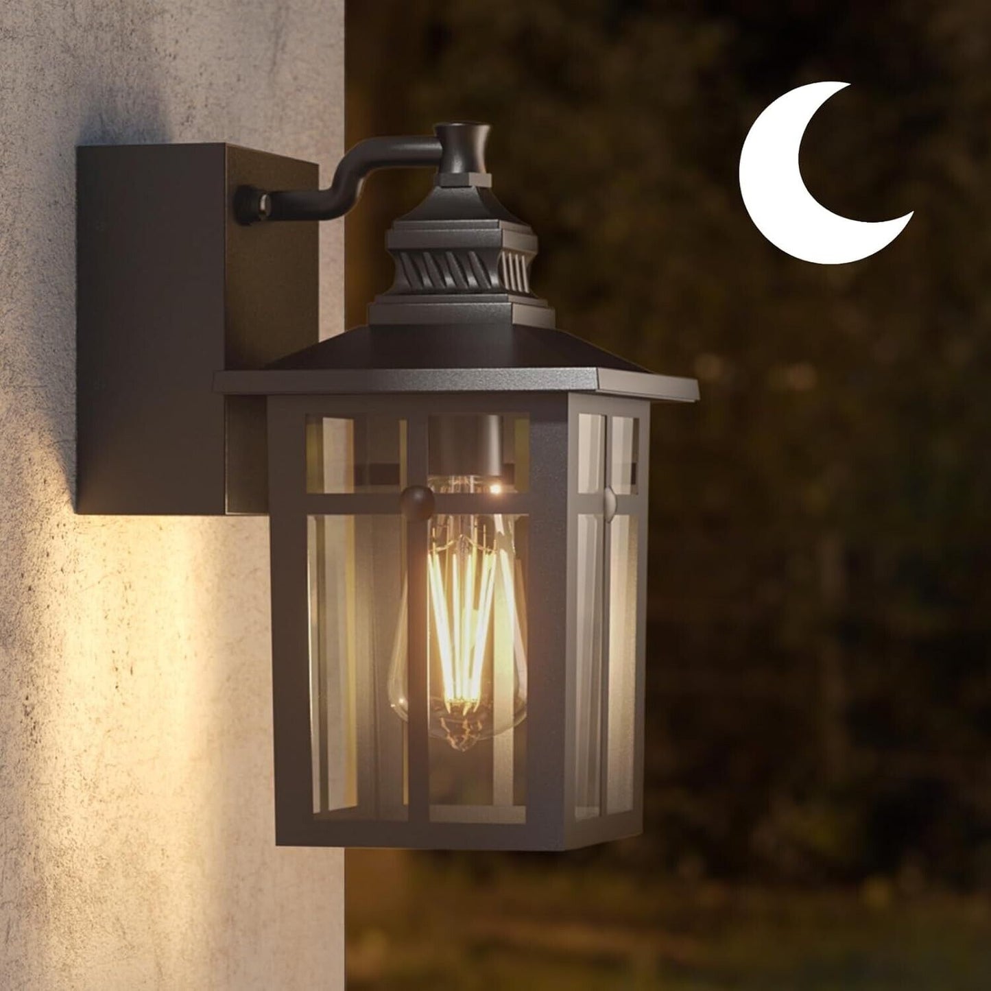 SIEPUNK Porch Lights Outdoor, Dusk to Dawn Exterior Lighting Fixtures 2 in 1