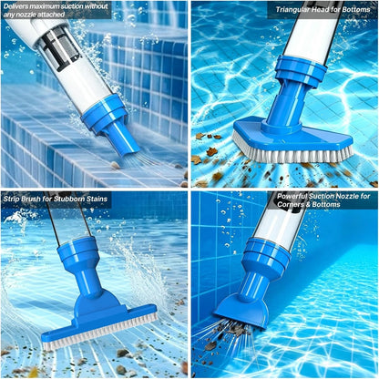 4 in 1 Cordless Rechargeable Small Pool Vacuum spa hot tub 90 Mins Running Time