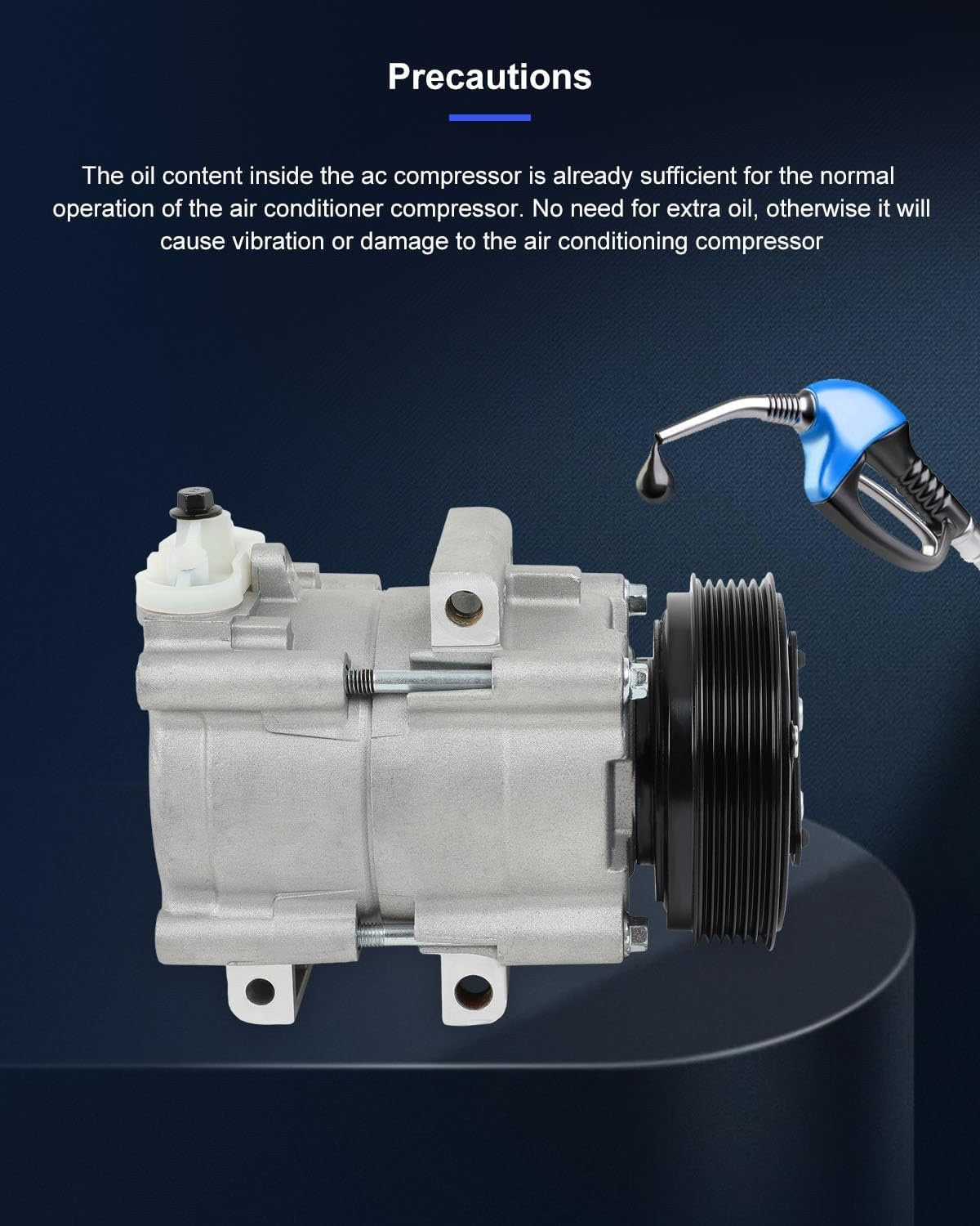 ECCPP A/C Compressor with Clutch 2003-2007 Fit for Ford Focus 2.0L 2.3L 2.5L AC