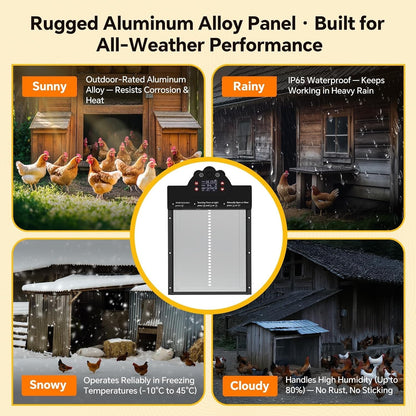 Besly HD AI Camera Automatic Chicken Coop Door, WiFi Solar Powered