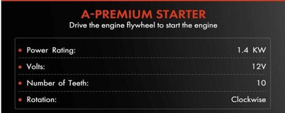 A-Premium Starter Motor Compatible with Ford F-150 1999 2000 2001 2002 2003 2005
