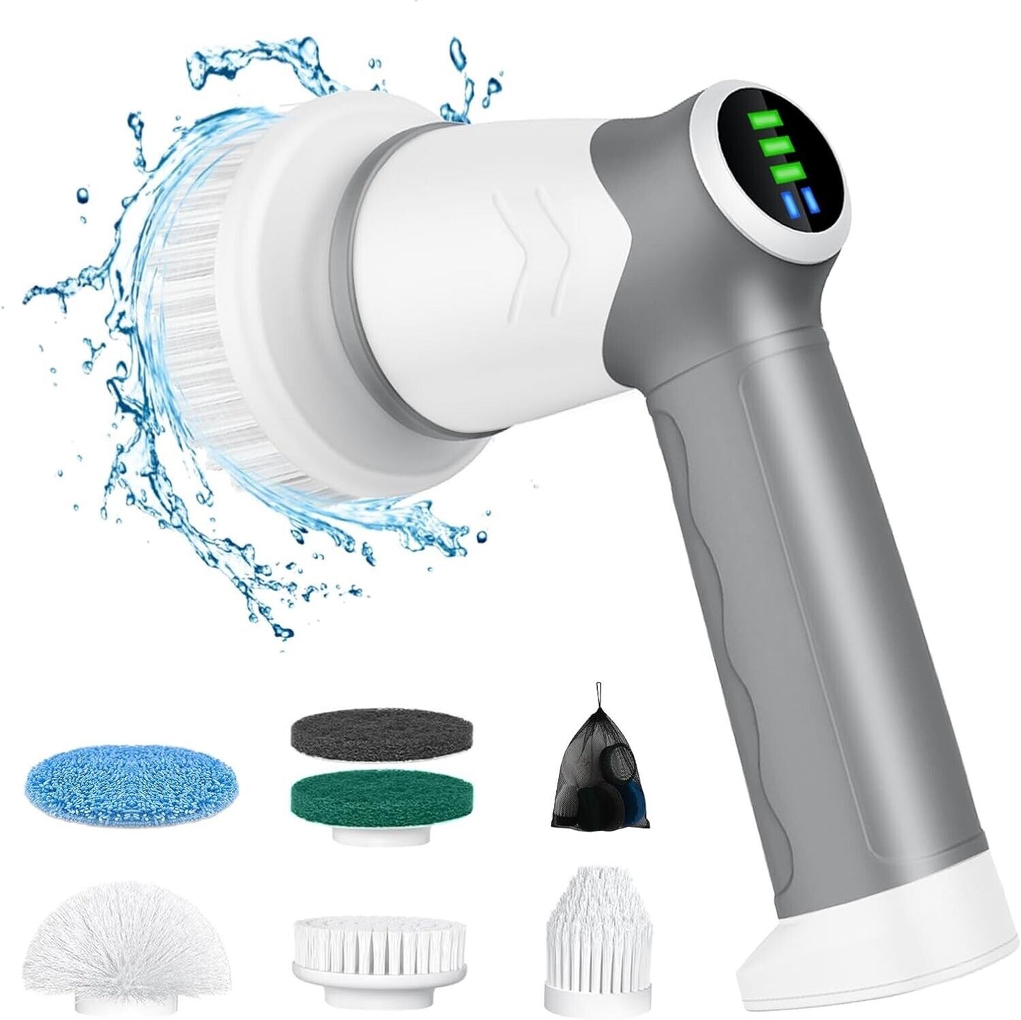Electric Spin Scrubber 2024 New Electric Scrubber for Bathroom with 6 Replace