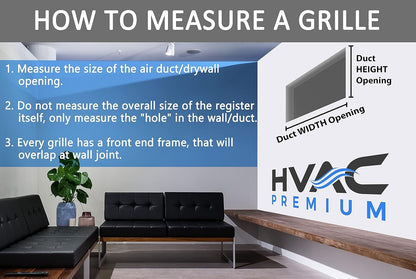 HVAC Premium 18" X 8" 2-Way-Vertical AIR Supply Grille - Vent Cover & Diffuser