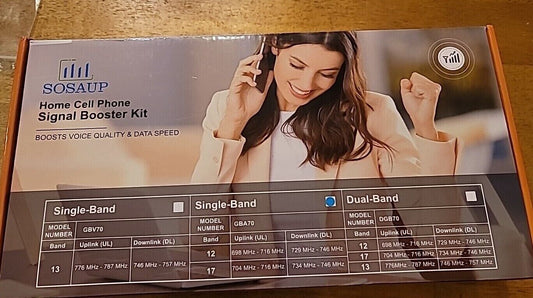 Sosaup Home Cell Phone Signal Booster Kit ATT Single Band model GBA70