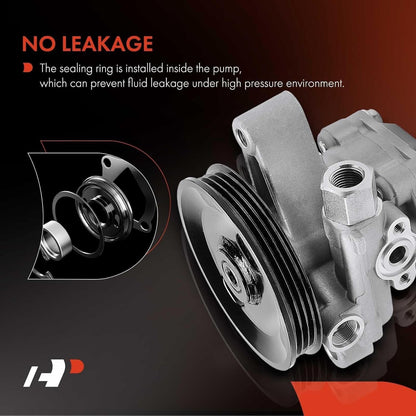 APM Power Steering Pump, with Pulley, Compatible with Kia Soul 2010-2011