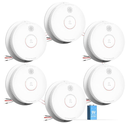 Siterlink Smoke Detector Hardwired Smoke Alarm Interconnected GS562A 6 Pack NEW